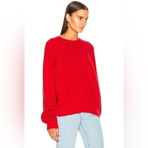 New Mara Hoffman Red Avery Sweater S $395 Organic Cotton